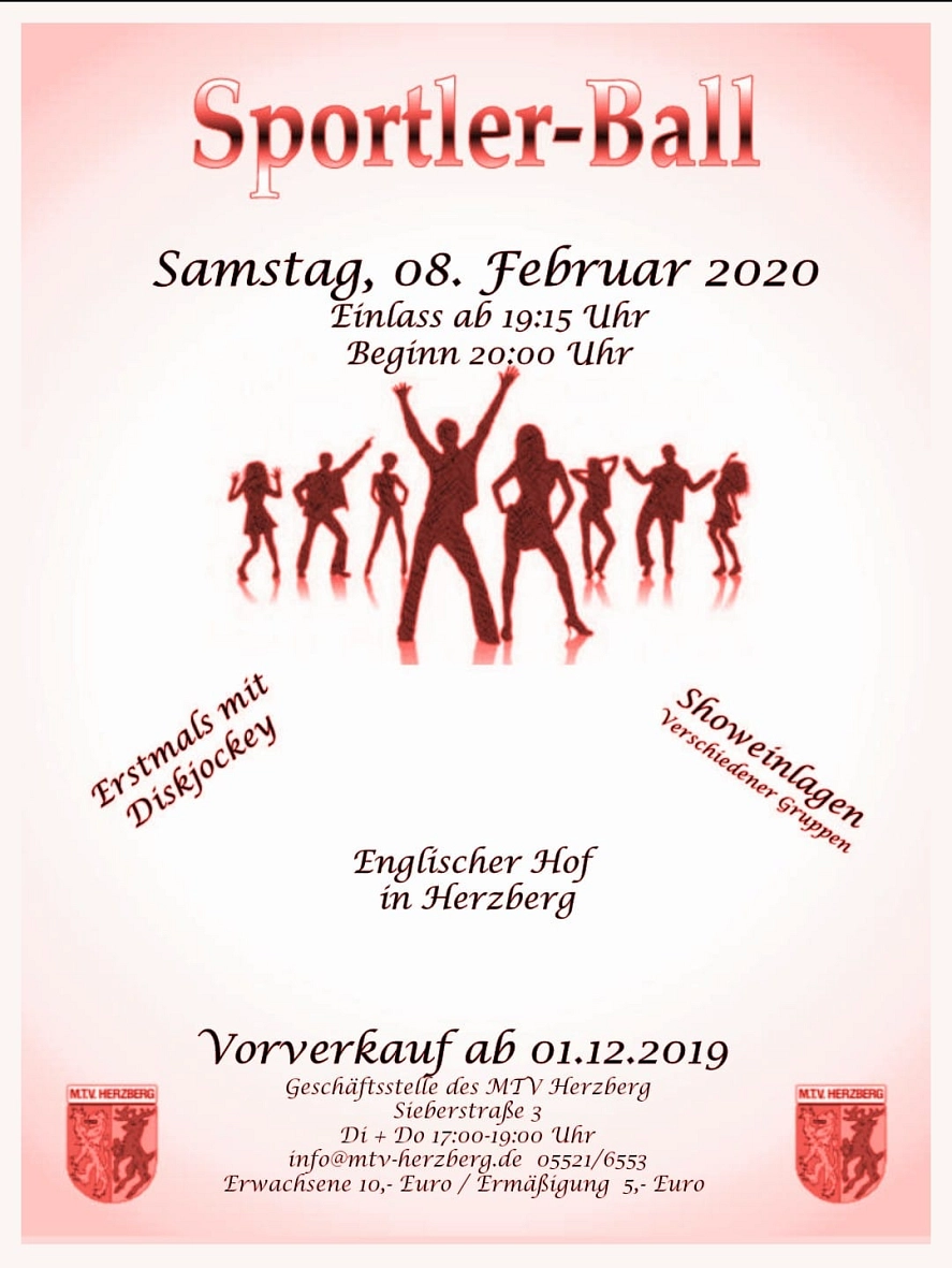 MTV Sportlerball 2020&nbsp;&copy;&nbsp;MTV Herzberg am Harz