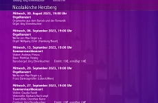 39. Internationaler Herzberger Orgelsommer 2023 Plakat des Internationalen Herzberger Orgelsommer 2023, Jahrgang 39.