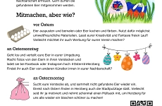 6. Herzberger Ostereiersuche 6. Herzberger Ostereiersuche Anleitung zum Mitmachen
