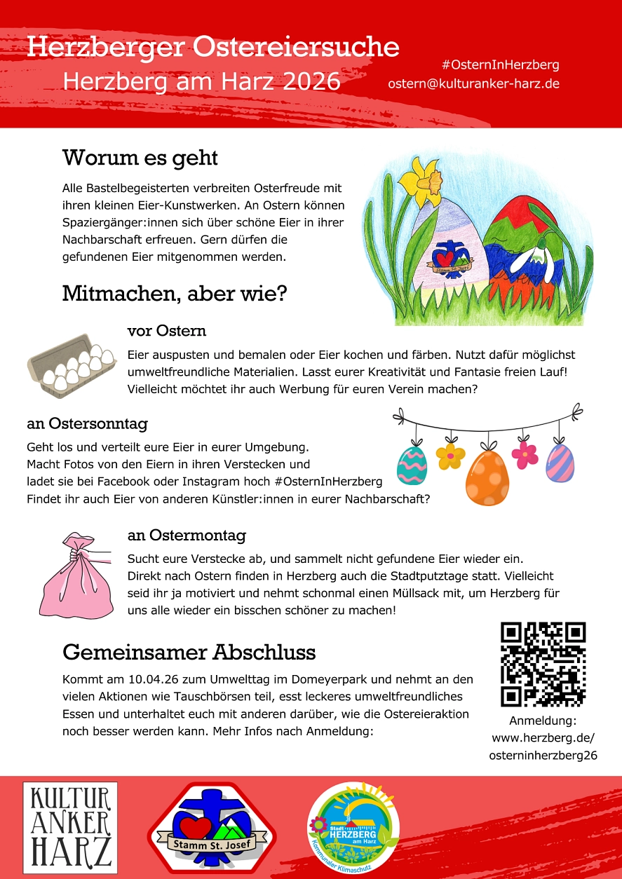 6. Herzberger Ostereiersuche 6. Herzberger Ostereiersuche Anleitung zum Mitmachen © DPSG Stamm St. Josef Herzberg am Harz