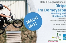 Beteiligungsworkshop zum Dirtpark im Domeyerpark