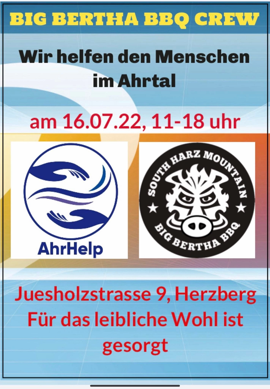 BIG BERTHA BBQ CREW -Wir helfen die Menschen im Ahrtal&nbsp;&copy;&nbsp;BIG BERTHA BBQ CREW