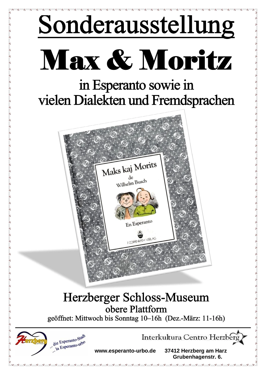 Ekspo Max u. Moritz Ekspo Max u. Moritz © Stadt Herzberg am Harz