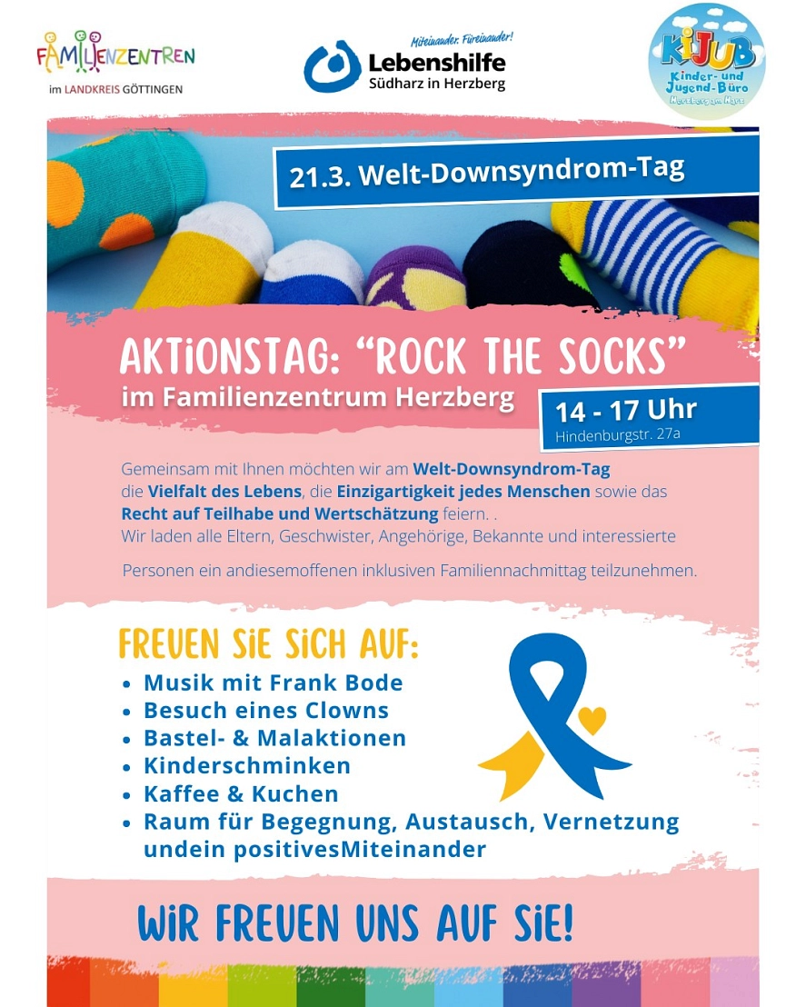 Familienfest zum Auftakt am Welt-Down-Syndrom-Tag Familienfest zum Auftakt am Welt-Down-Syndrom-Tag © Familienzentrum Herzberg