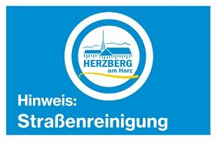 Hinweis Straßenreinigung&nbsp;&copy;&nbsp;Stadt Herzberg am Harz