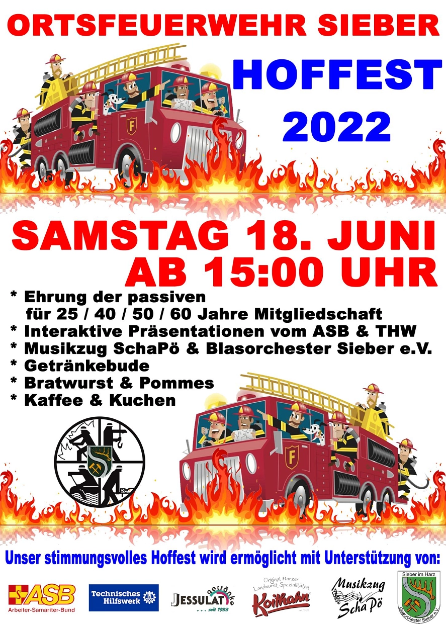 Hoffest 2022 Hoffest 2022 © Ortsfeuerwehr Sieber