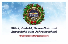 Infobanner Der Bürgermeister - Grußwort zum Jahresende 2020 Grußwort zum Jahresende