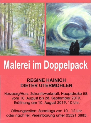Malerei im Doppelpack" mit Regine Hainich und Dieter Utermöhlen&nbsp;&copy;&nbsp;Zukunftswerkstatt Herzberg e.V.