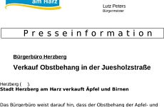 Pressemitteilung_vom_09. September 2019 - Obstbehang Pressemitteilung_vom_09. September 2019 - Obstbehang