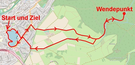 Routen Juessee-Lauf 2023&nbsp;&copy;&nbsp;MTV Herzberg