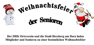 Senioren Weihnachtsfeier&nbsp;&copy;&nbsp;Stadt Herzberg am Harz