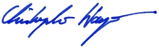 Signatur Christopher Wagner Christopher Wagner © Stadt Herzberg am Harz