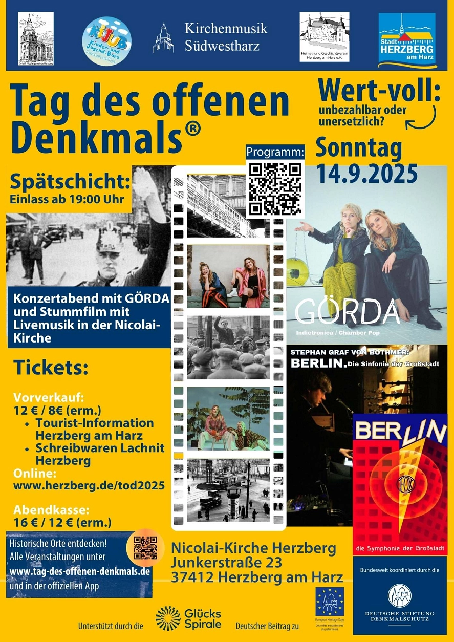 Tag des offenen Denkmals 2025 - Spätschicht&nbsp;&copy;&nbsp;Stadt Herzberg am Harz