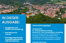 Titelseite Klimaschutz-Newsletter 16 März 2026 mit Inhaltsangabe und Veranstaltungsankündigung