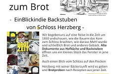 Vom Korn zum Brot – Ein Blick in die Backstuben von Schloss Herzberg um 1650