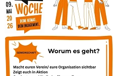 Wir gehen in die Verlängerung – Vereine und Initiativen können sich noch bis zum 2. Februar anmelden, um an der MACH-MIT! Woche 2026 teilzunehmen. Wir gehen in die Verlängerung – Vereine und Initiativen können sich noch bis zum 2. Februar anmelden, um an der MACH-MIT! Woche 2026 teilzunehmen.