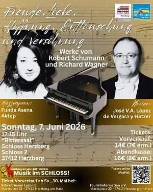Lieder von Freude, Hoffnung, Liebe, Enttäuschung und Versöhnung Ein Liederabend mit Werken von Robert Schumann und Richard Wagner Funda Asena Aktop (Mezzosopran) und José V. López de Vergara (Klavier)